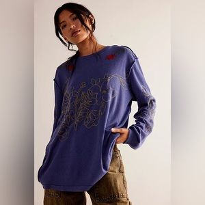 {We The Free} Tallulah Waffle Knit Embroidered Top